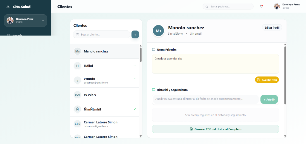 3. Fichas de Pacientes (CRM Clínico)